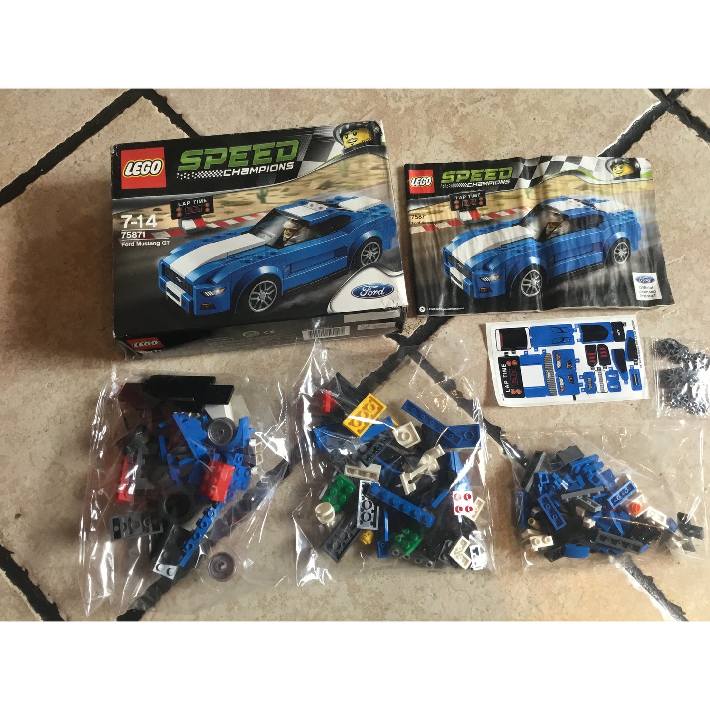 LEGO 75871 Speed Champions Ford Mustang GT RARITÄT Wasserschaden!