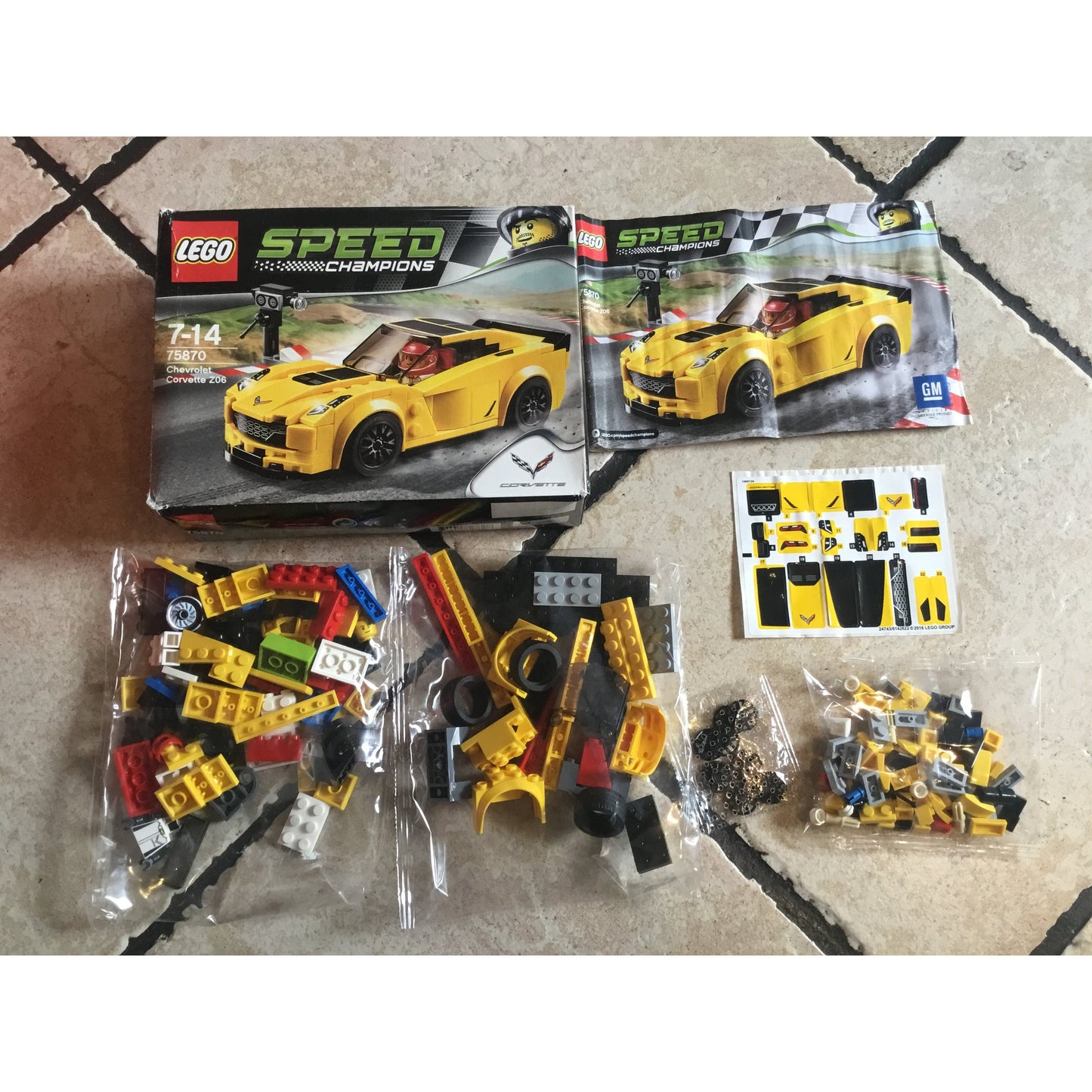 LEGO 75870 Speed Champions Chevrolet Corvette Z06 RARITÄT Wasserschaden