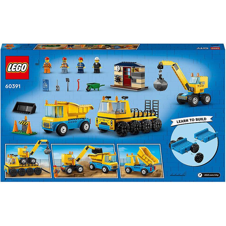 LEGO 60391 City Baufahrzeuge und Kran mit Abrissbirne 4+