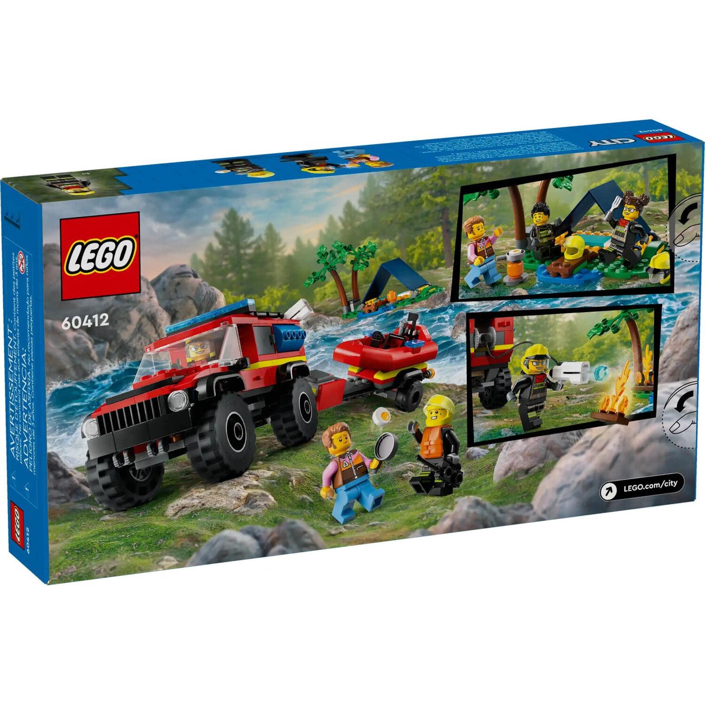 LEGO 60412 City Feuerwehr Geländewagen mit Rettungsboot