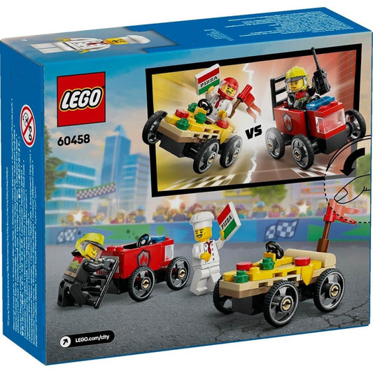LEGO 60458 City Seifenkisten Pizzalieferwagen vs. Löschauto