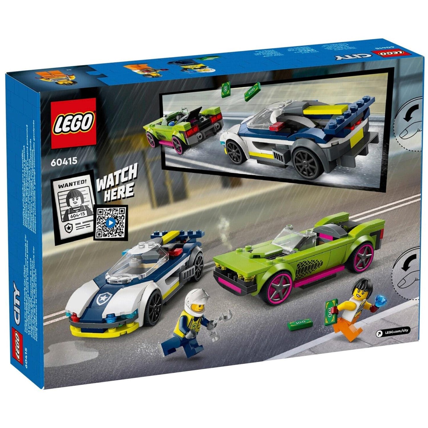 LEGO 60415 City Verfolgungsjagd mit Polizeiauto und Muscle Car