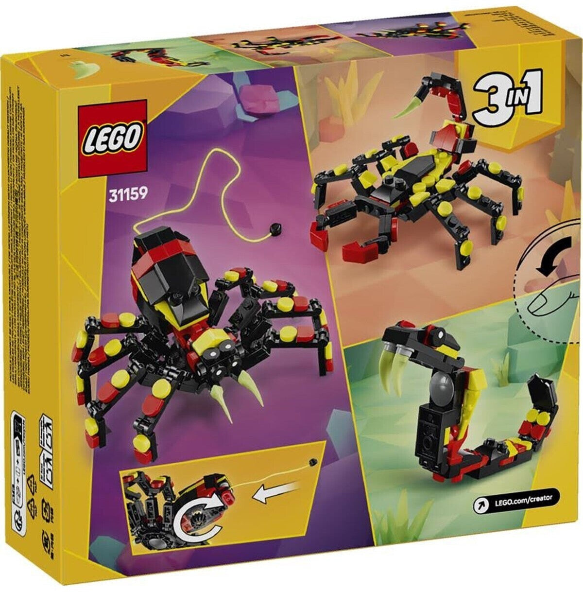 LEGO 31159 Creator 3in1 Wilde Tiere: Überraschungsspinne