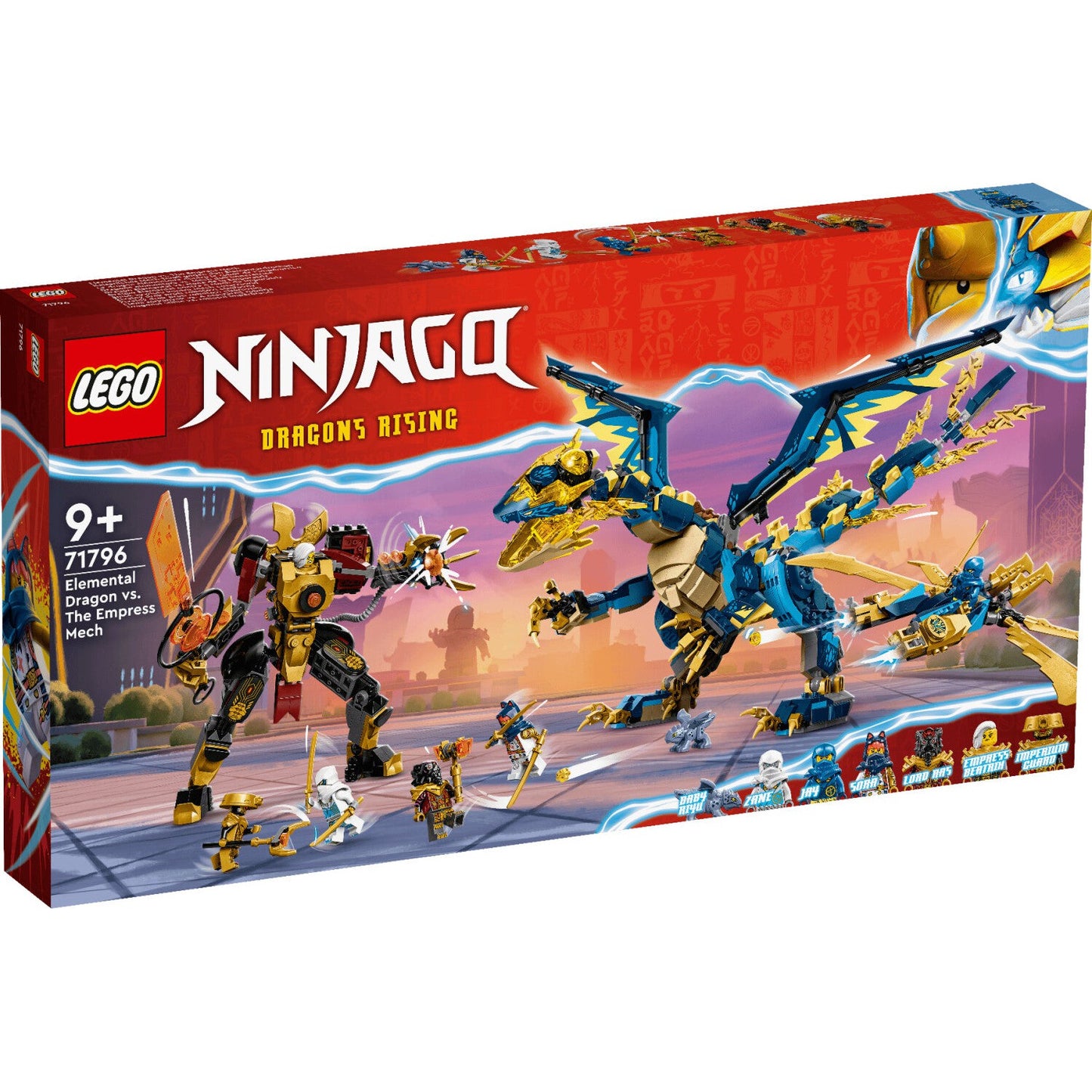 LEGO 71796 Ninjago Kaiserliches Mech Duell gegen den Elementardrachen