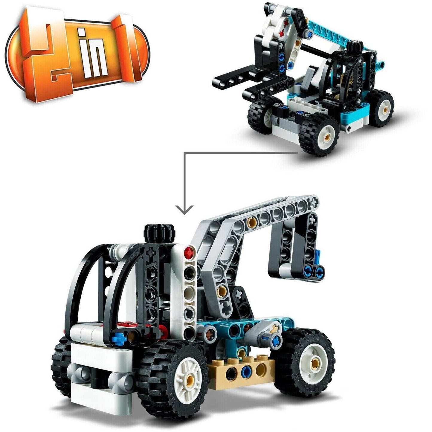 LEGO 42133 Technic 2in1 Teleskoplader / Abschleppwagen