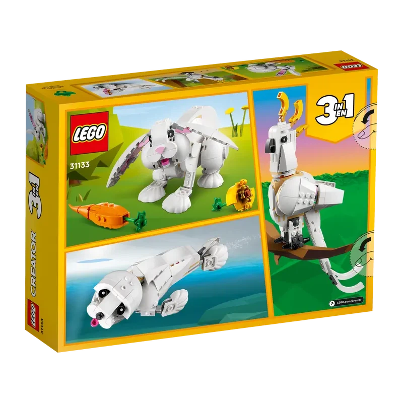 LEGO 31133 Creator 3in1 Weißer Hase / Kakadu / Robbe