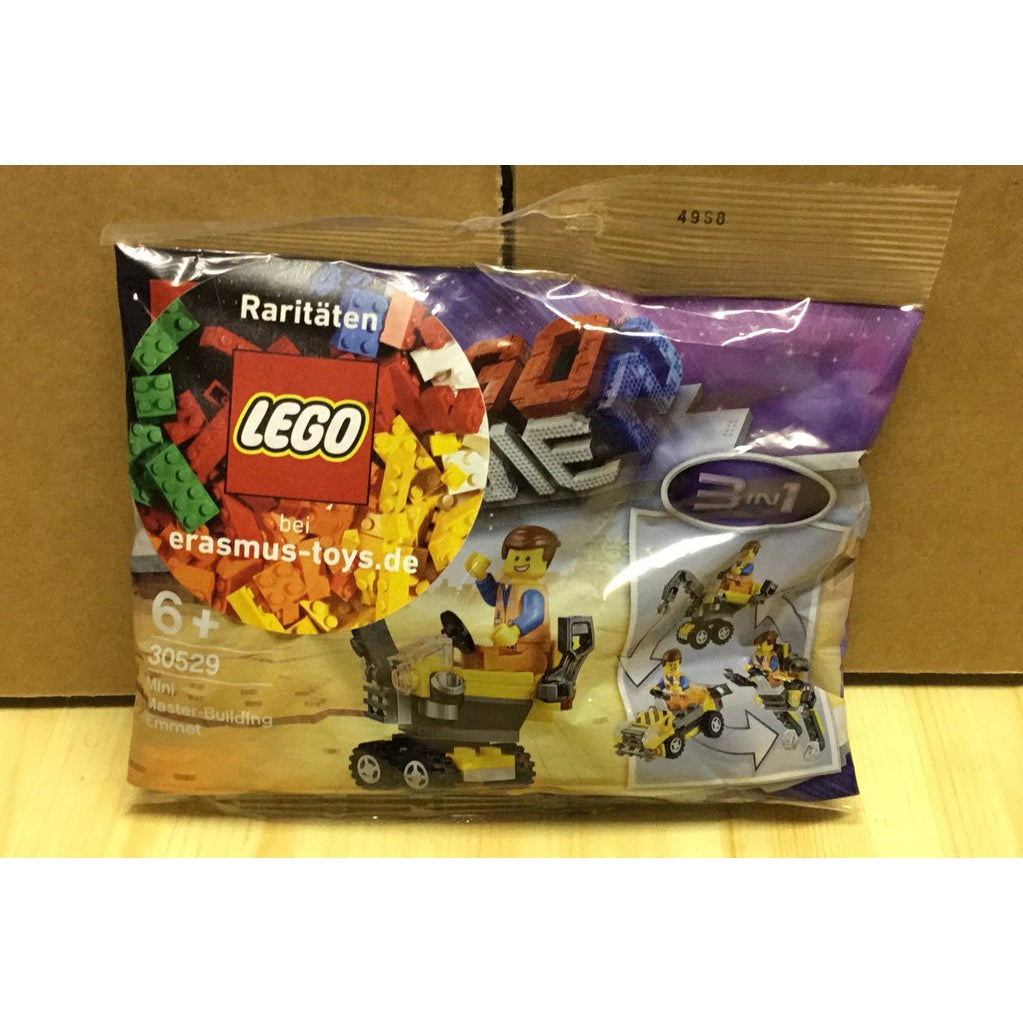 Lego 30529 Polybag Movie 2 Emmet Baumeister 3 in 1 mit Werbeaufkleber