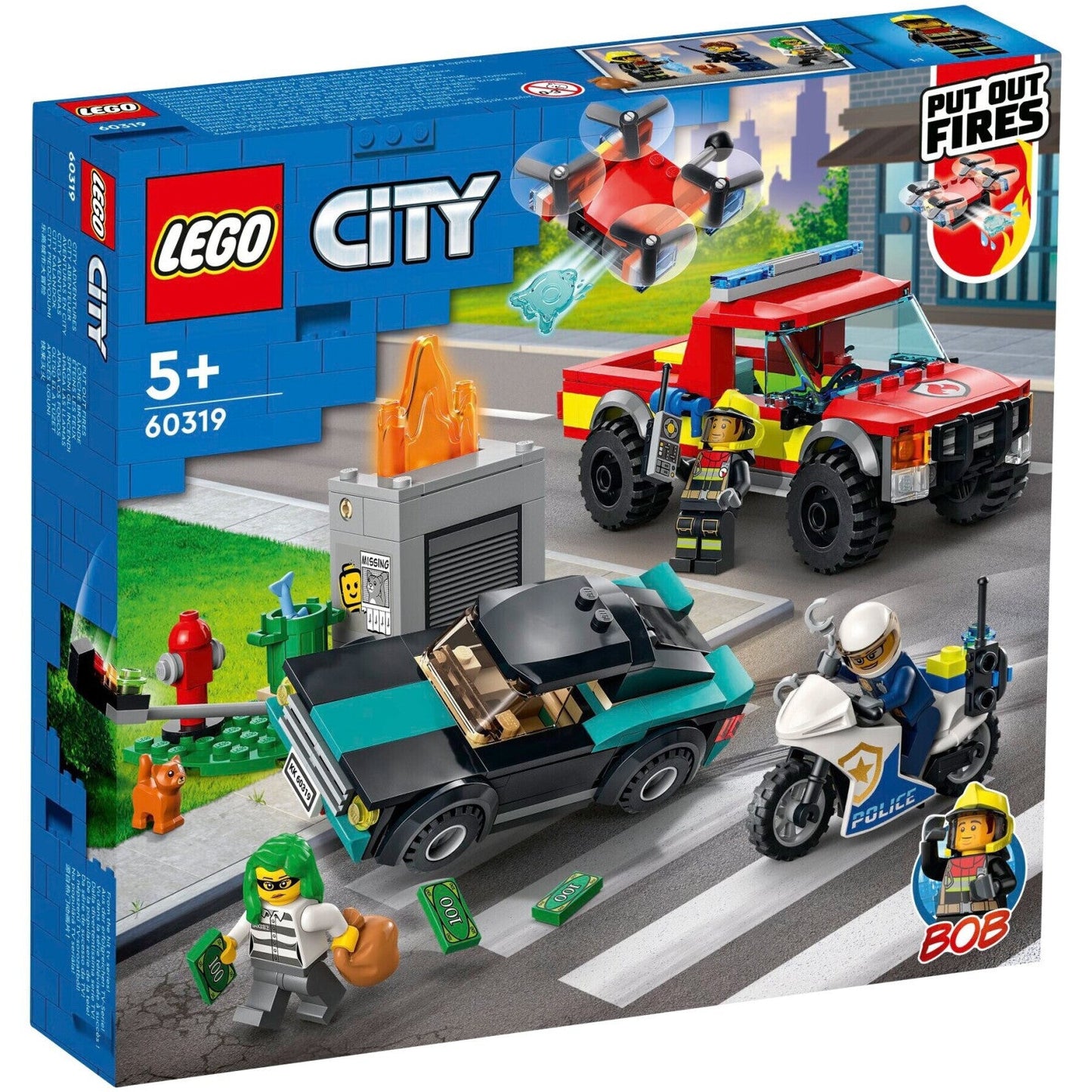 LEGO 60319 City Feuerwehr Löscheinsatz und Verfolgungsjagd