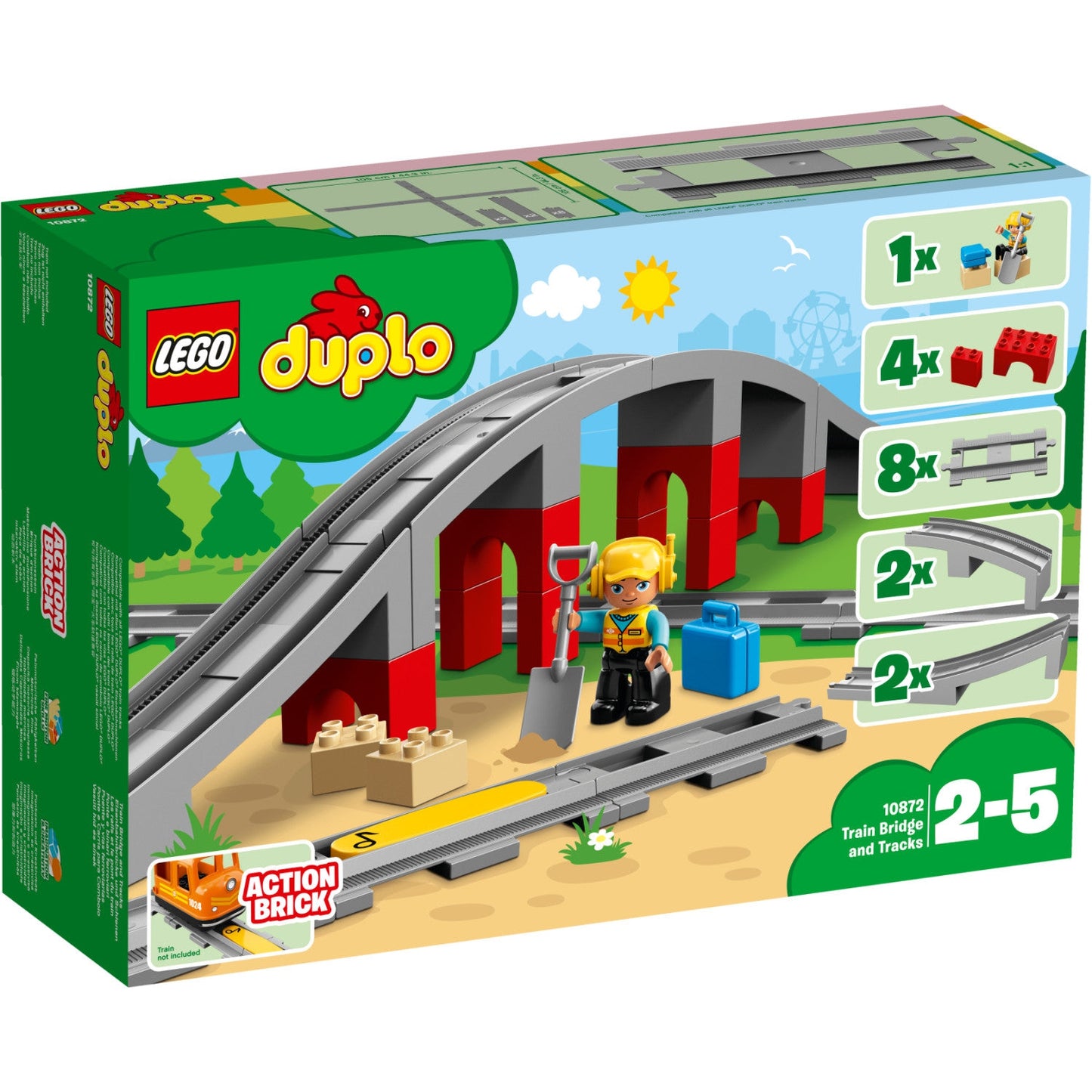 LEGO 10872 Duplo Eisenbahnbrücke und Schienen