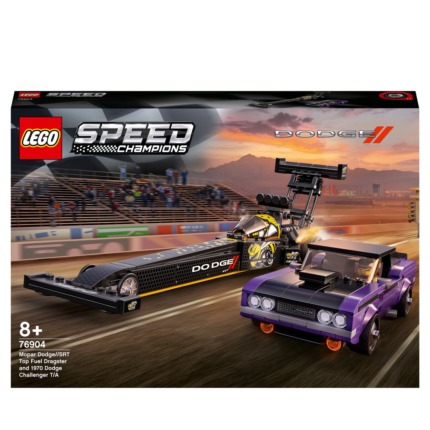 LEGO 76904 Speed Champions Mopar Dodge//SRT Dragster & 1970 Dodge Challenger