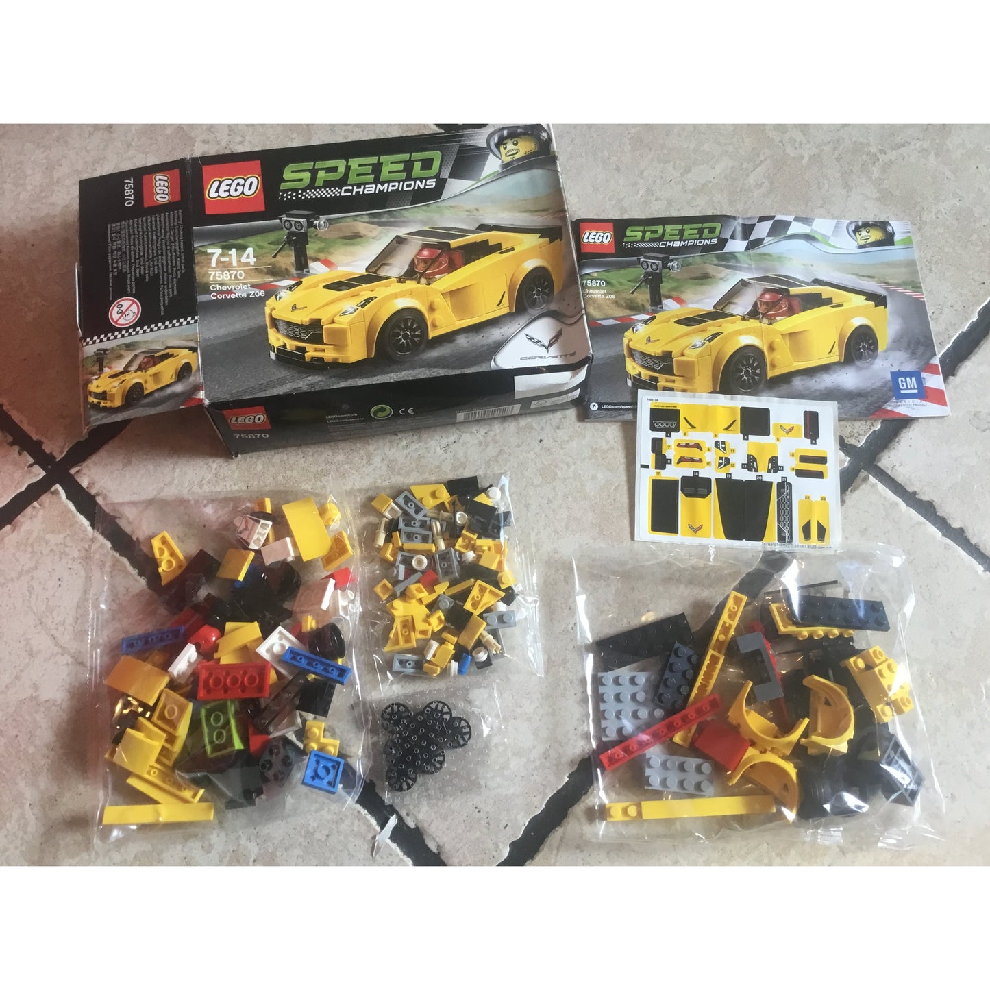 LEGO 75870 Speed Champions Chevrolet Corvette Z06 RARITÄT Karton geöffnet