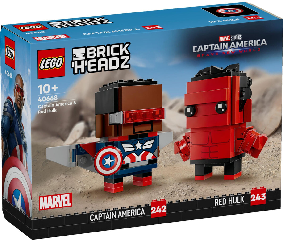 LEGO 40668 BrickHeadz Captain America & Red Hulk