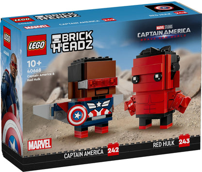 LEGO 40668 BrickHeadz Captain America & Red Hulk