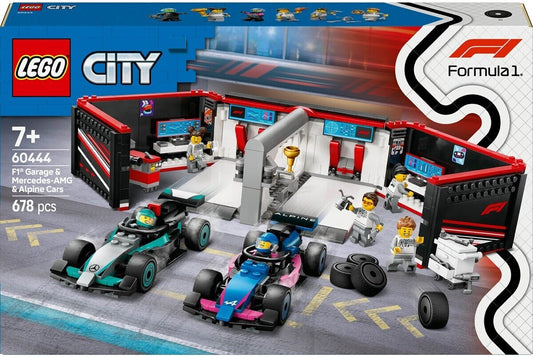 LEGO 60444 City F1 Garage mit Mercedes AMG & Alpine Rennautos