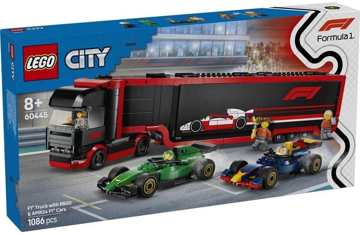 LEGO 60445 City F1 Transporter Mit RB20 & AMR24 F1 Rennautos