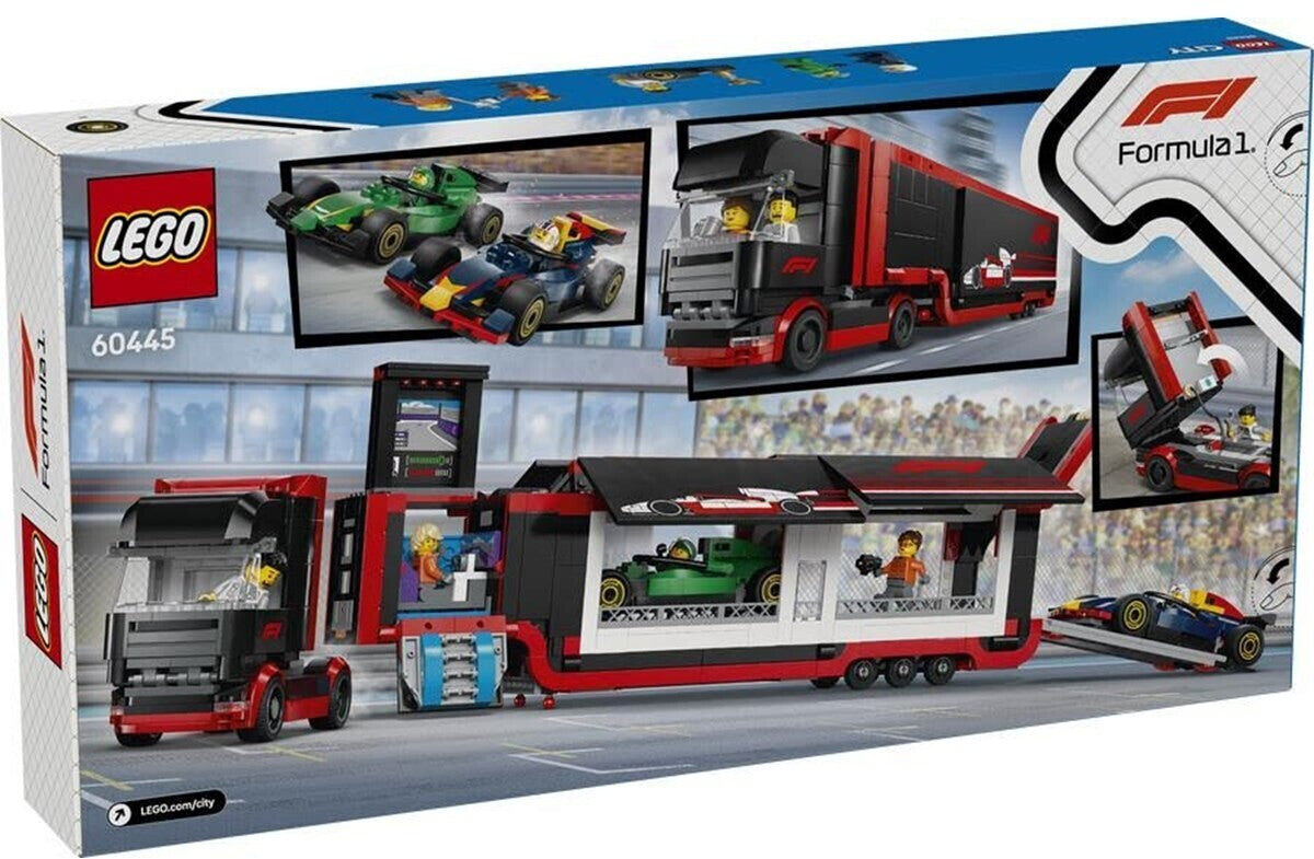 LEGO 60445 City F1 Transporter Mit RB20 & AMR24 F1 Rennautos
