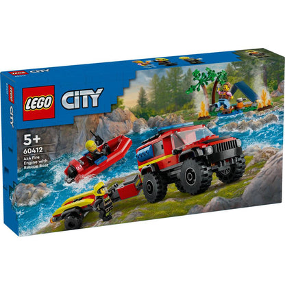 LEGO 60412 City Feuerwehr Geländewagen mit Rettungsboot