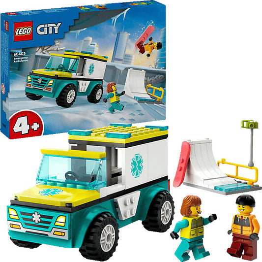 LEGO 60422 City Rettungswagen und Snowboarder 4+