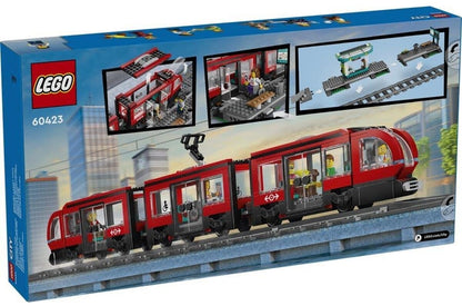 LEGO 60423 City Straßenbahn mit Haltestelle