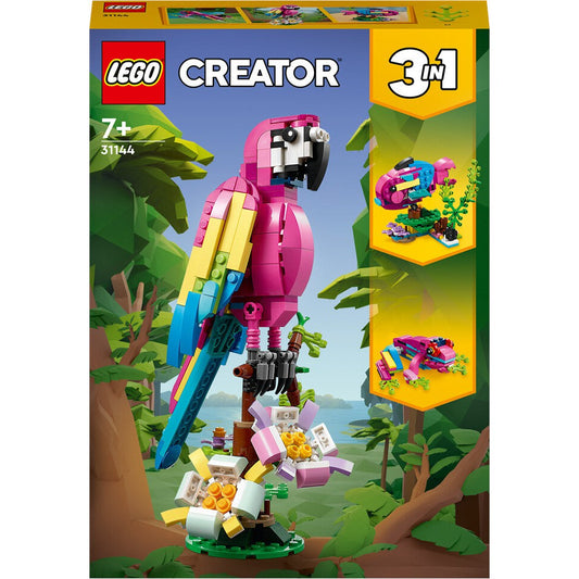 LEGO 31144 Creator 3 in 1 Exotischer pinkfarbener Papagei / Fisch / Frosch