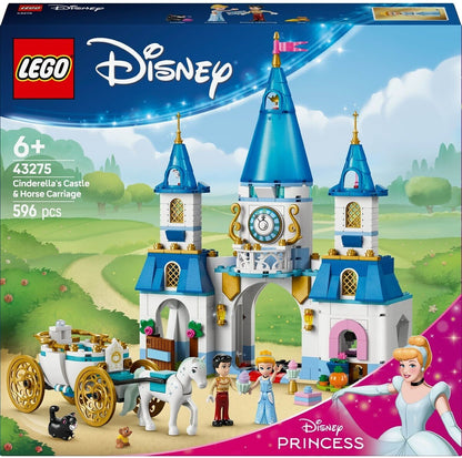 LEGO 43275 Disney Princess Cinderellas Schloss und Pferdekutsche