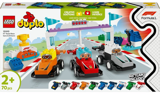 LEGO 10445 Duplo F1 Team Rennautos mit Rennfahrern