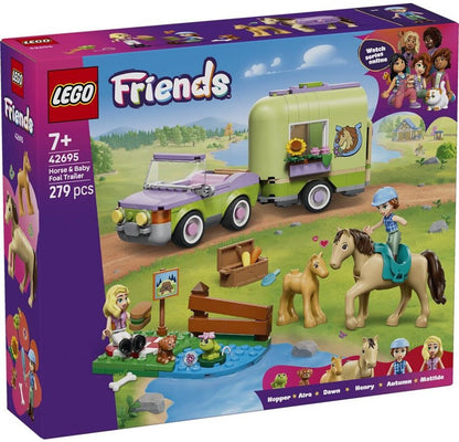 LEGO 42695 Friends Pferd und Fohlen mit Pferdeanhänger