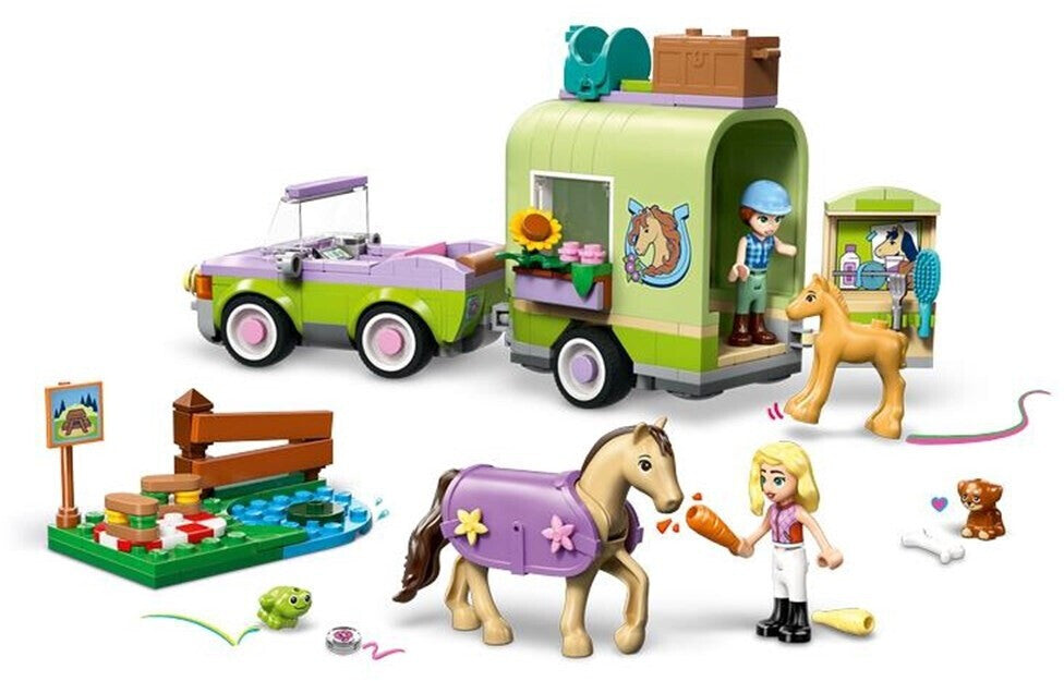 LEGO 42695 Friends Pferd und Fohlen mit Pferdeanhänger