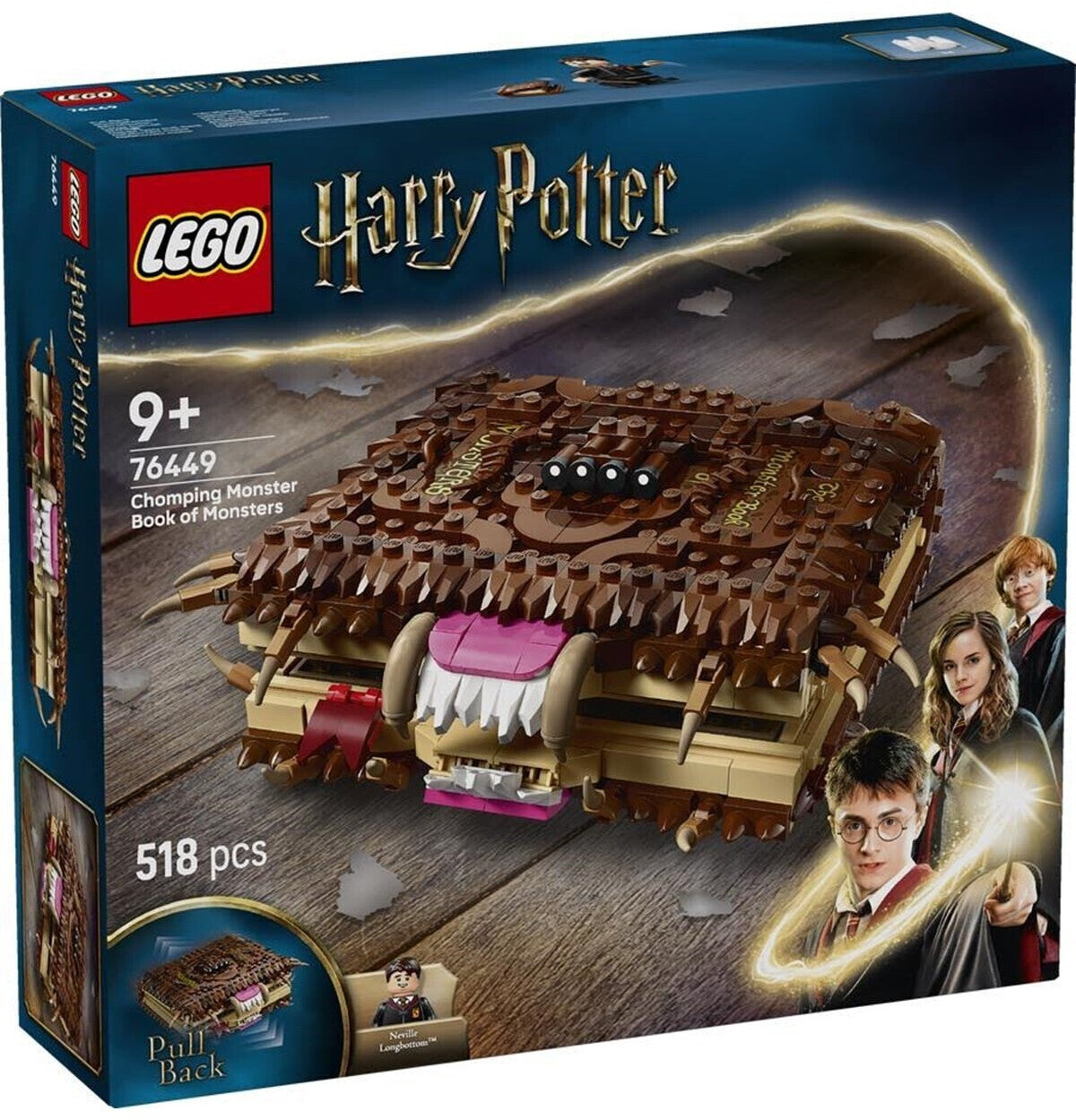 LEGO 76449 Harry Potter Beißendes Monsterbuch der Monster mit Rückziehmotor