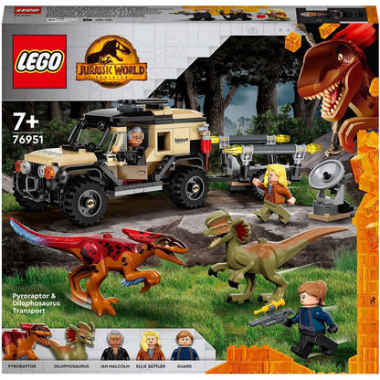 LEGO 76951 Jurassic World Pyroraptor & Diliphosaurus Transport