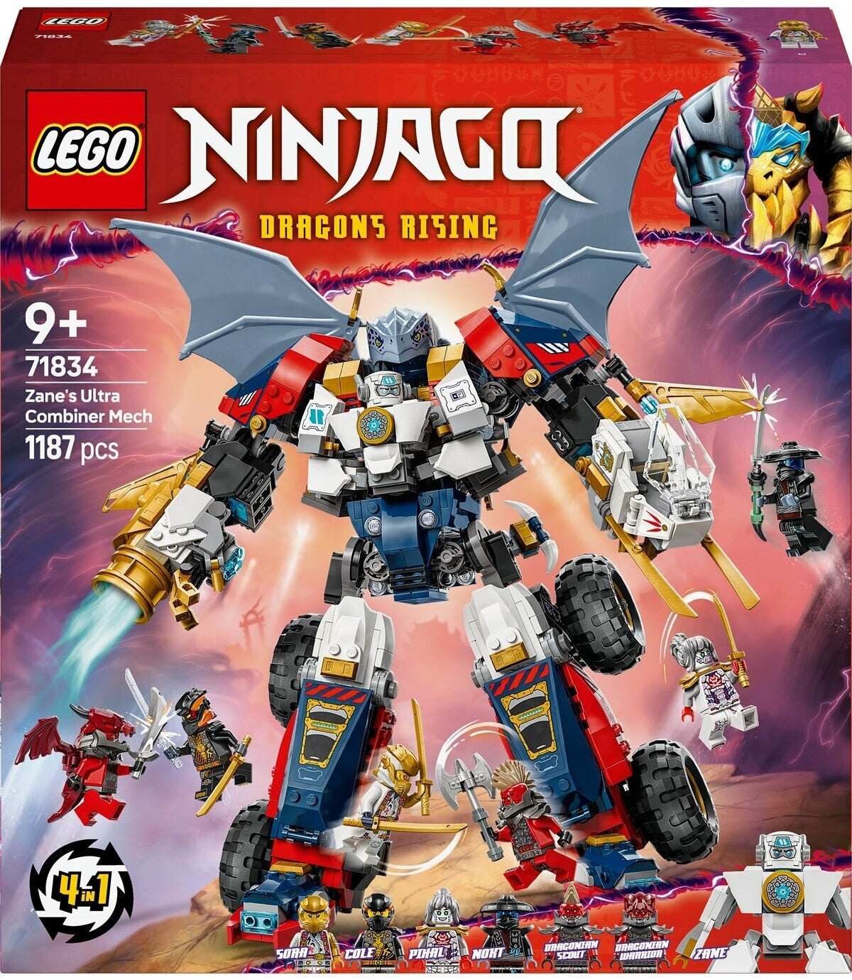 LEGO 71834 Ninjago 4in1 Zanes Ultra Kombi-Mech