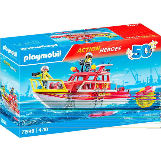 Playmobil 71598 Action Heroes Feuerlöschboot