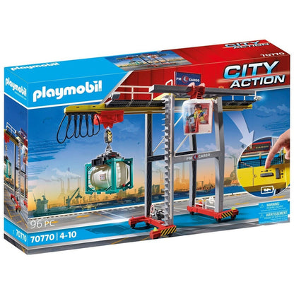 Playmobil 70770 City Action Portalkran mit Container