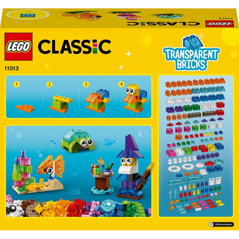 LEGO 11013 Classic Kreativ Bauset mit durchsichtigen Steinen