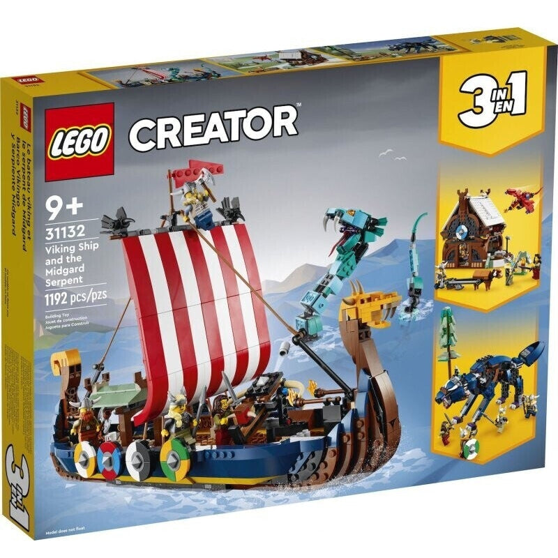LEGO 31132 Creator 3in1 Wikingerschiff mit Midgardschlange