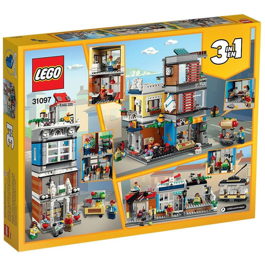 LEGO 31097 Creator 3 in 1 Stadthaus mit Zoohandlung und Café