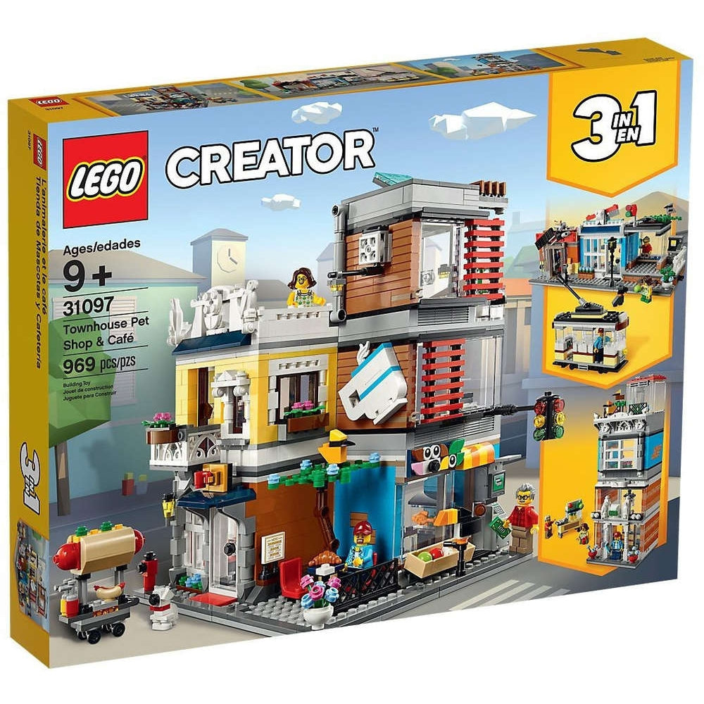 LEGO 31097 Creator 3 in 1 Stadthaus mit Zoohandlung und Café