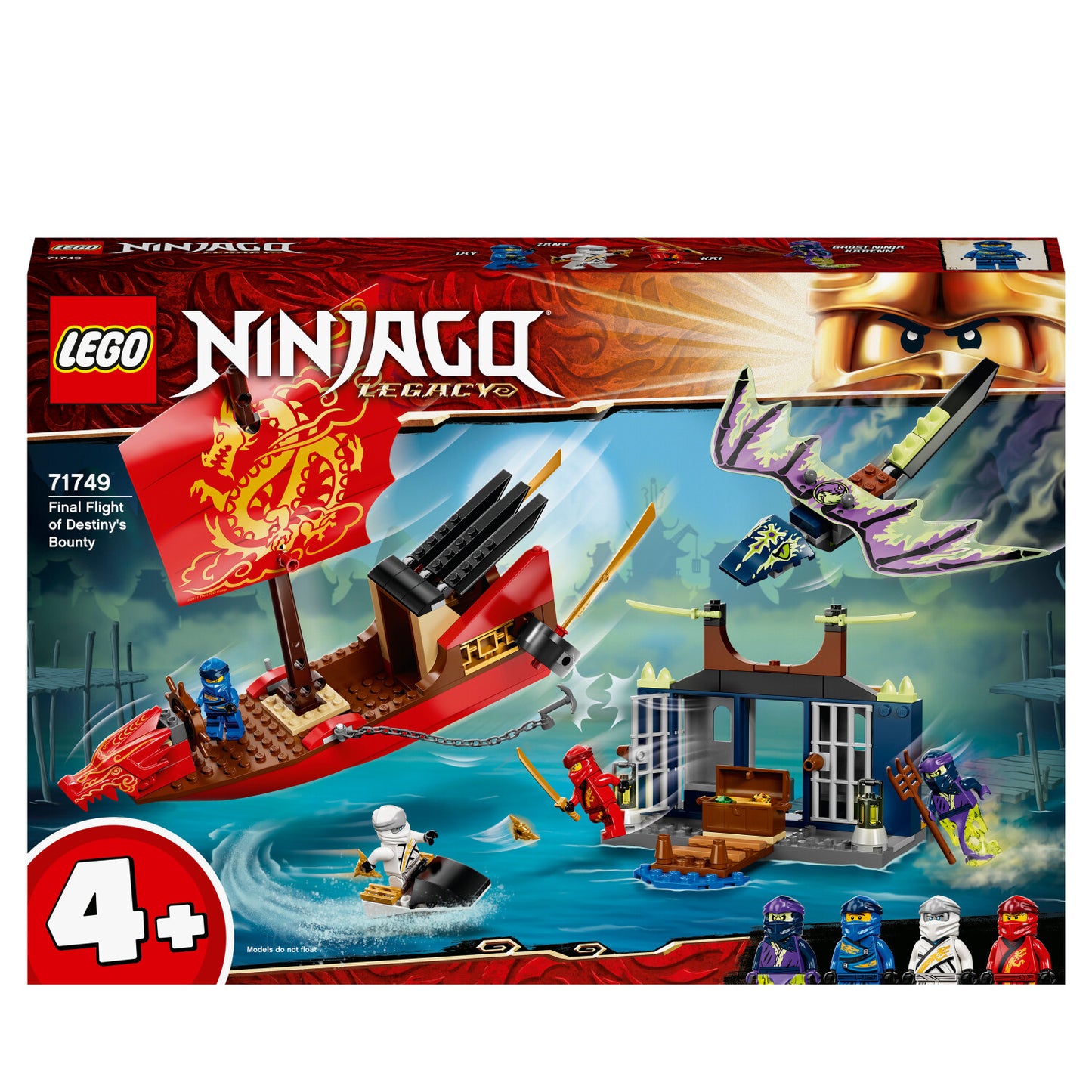 LEGO 71749 Ninjago Flug mit dem Ninja Flugsegler ab 4+