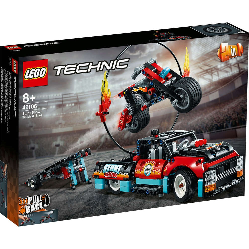 LEGO 42106 Technic 2in1 Stunt Show mit Truck und Motorrad